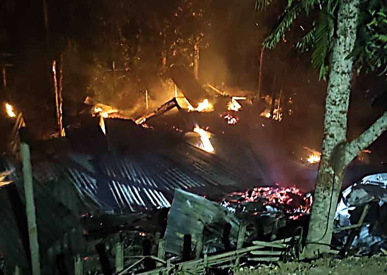 More than 70 houses were burnt in Jiribam district of Manipur