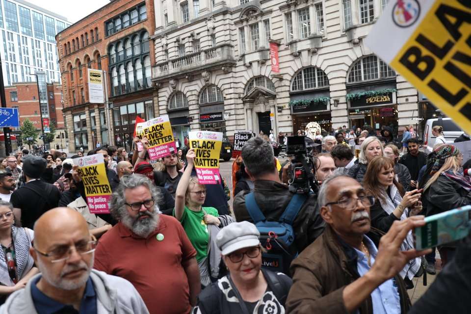 Protesters swarm over vid of cop kicking man after Manchester mayor says ‘it’s not a clear-cut situation’