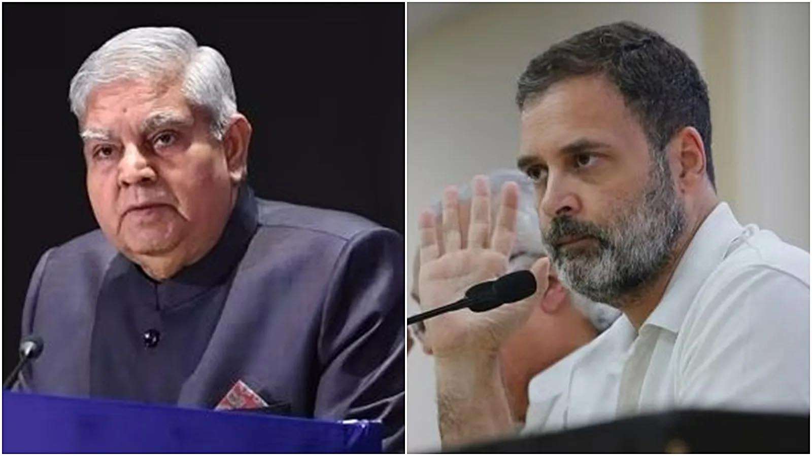 Vice President Dhankhar angered Rahul Gandhi with the gesture