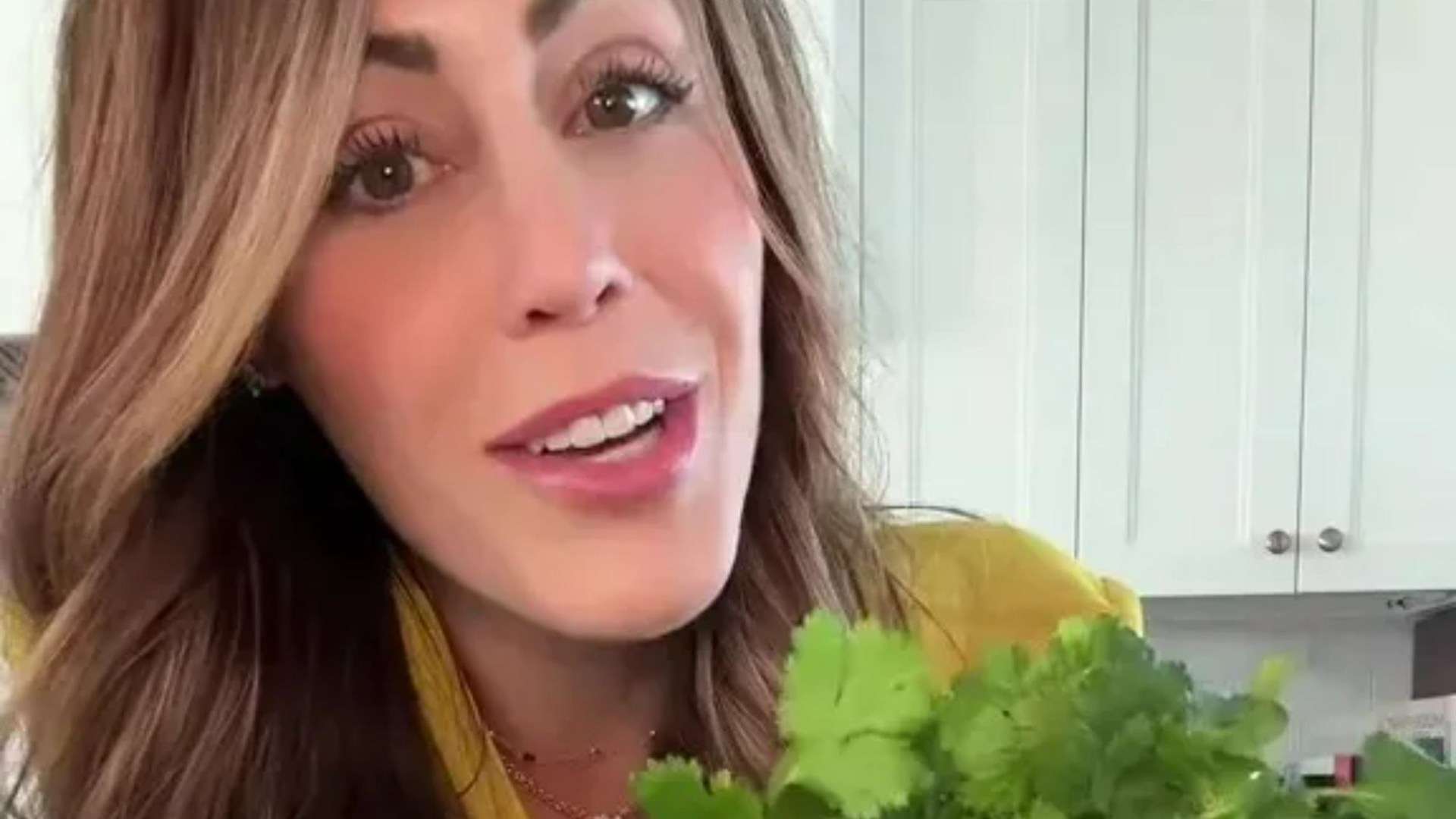 My ‘flowers’ tip makes fresh herbs last for a month and saves you cash – they won’t go slimy or dry, it works every time