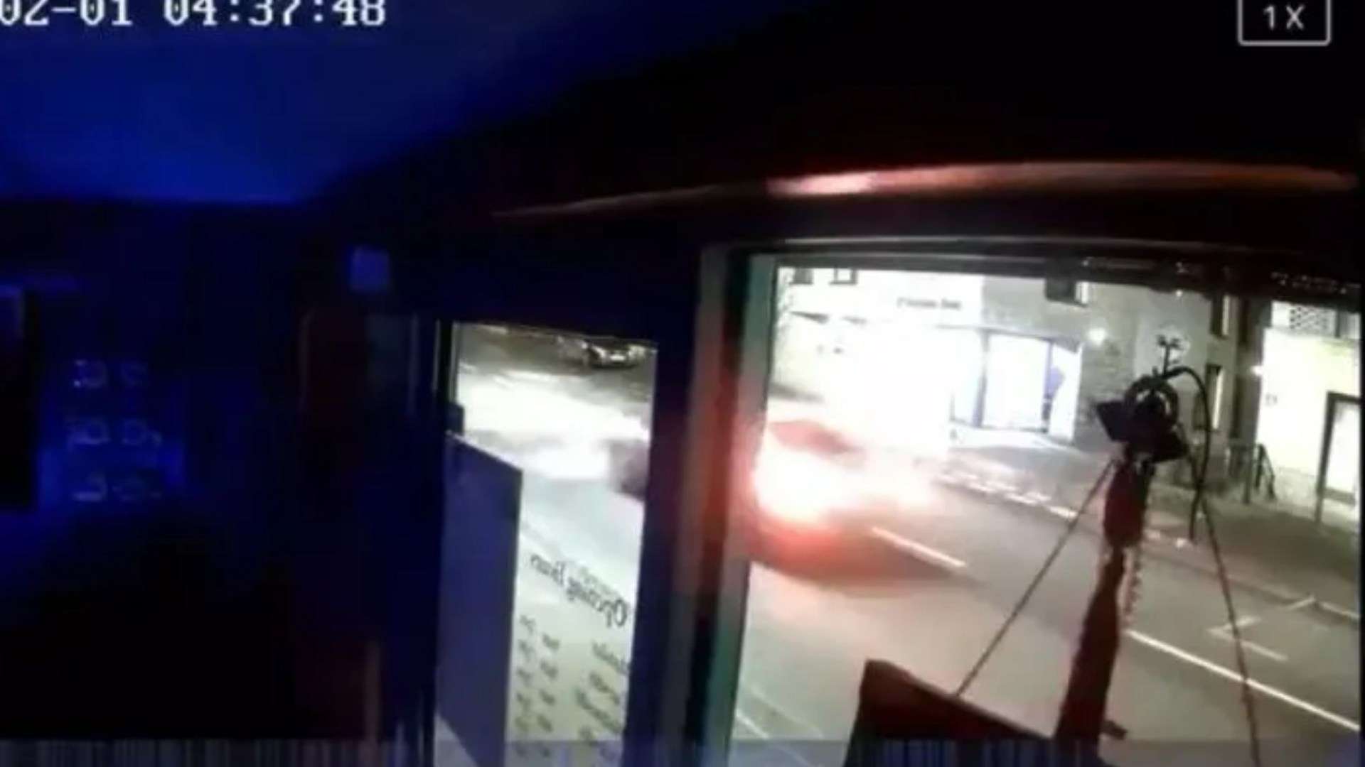 Moment car speeds down street seconds before crashing into shop & killing 4 uni students on way back from night out Moment car speeds down street seconds before crashing into shop & killing 4 uni students on way back from night out
