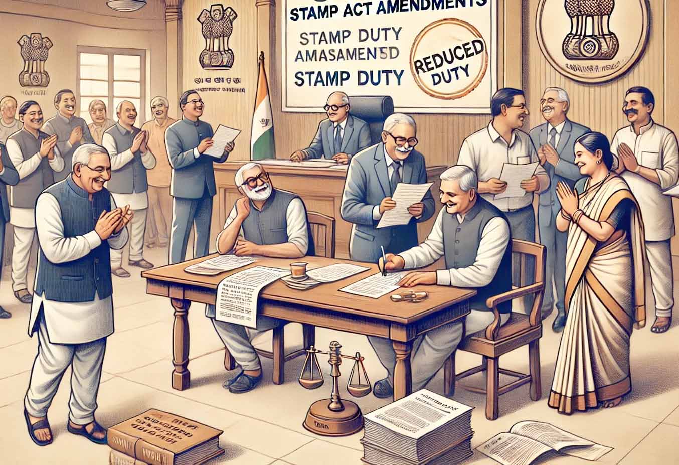 The duty on the right to reduce the duty above the duty of Rs.